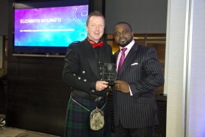 Andrew B Manager TSB Presented African Business of the year Winner Award 